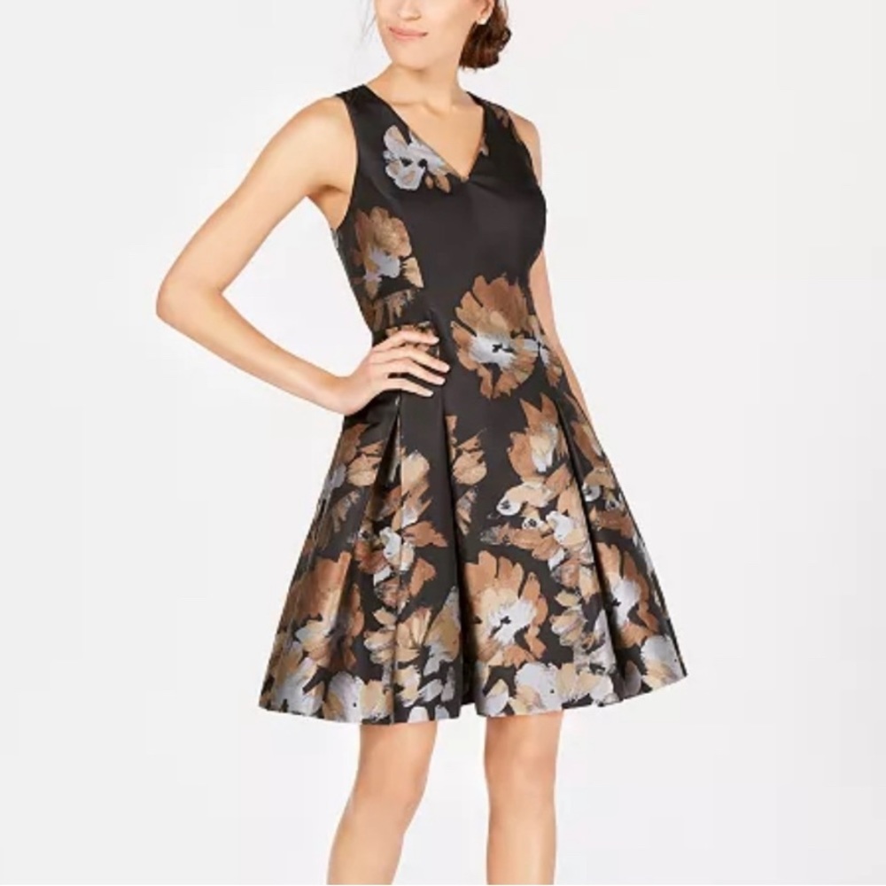 Black and Gold Cocktail Dress